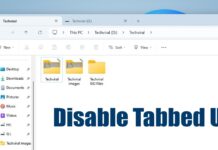 How to Disable File Explorer Tabs in Windows 11