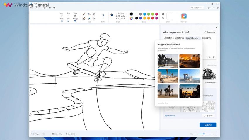 Windows 11 Paint AI Integration