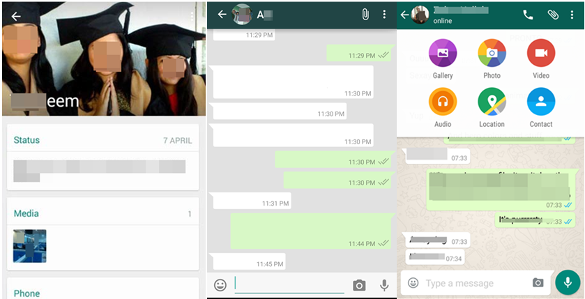 Whatsapp Material Design Screenshots 2015